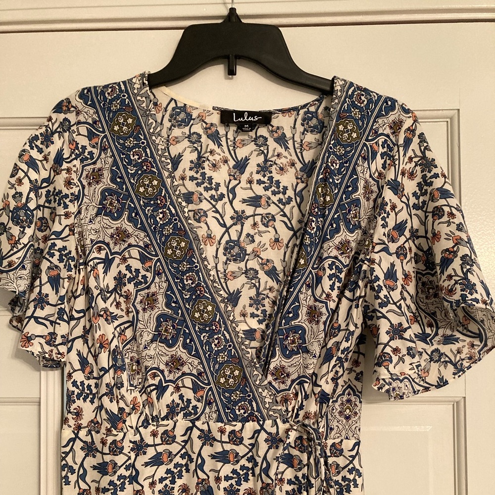 Lulu’s wrap dress. Very light weight and great for summer days!